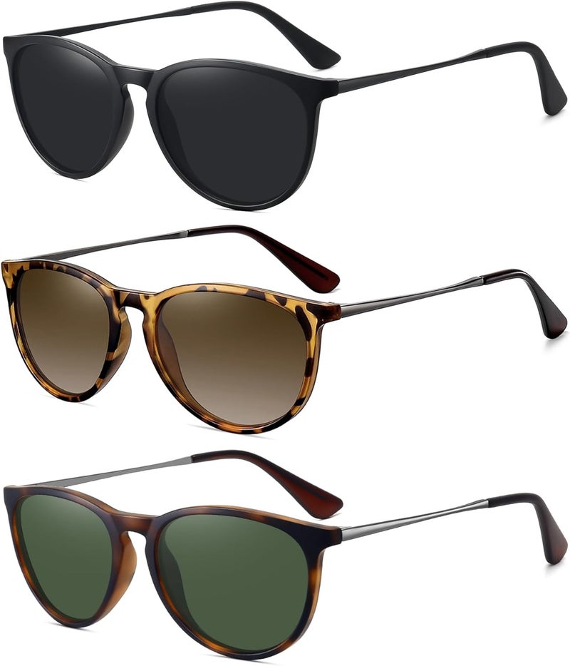 WOWSUN Retro sunglasses womens 2024 trendy round classic glasses - Image 1